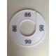 Maatring 9 cm wit/zw 86
